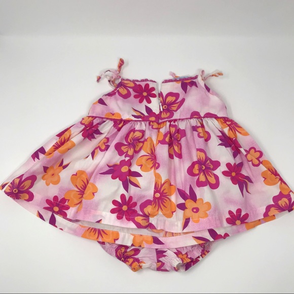 Mini Wear Pink And Orange Spring Floral Dress🌻 - Picture 2 of 4